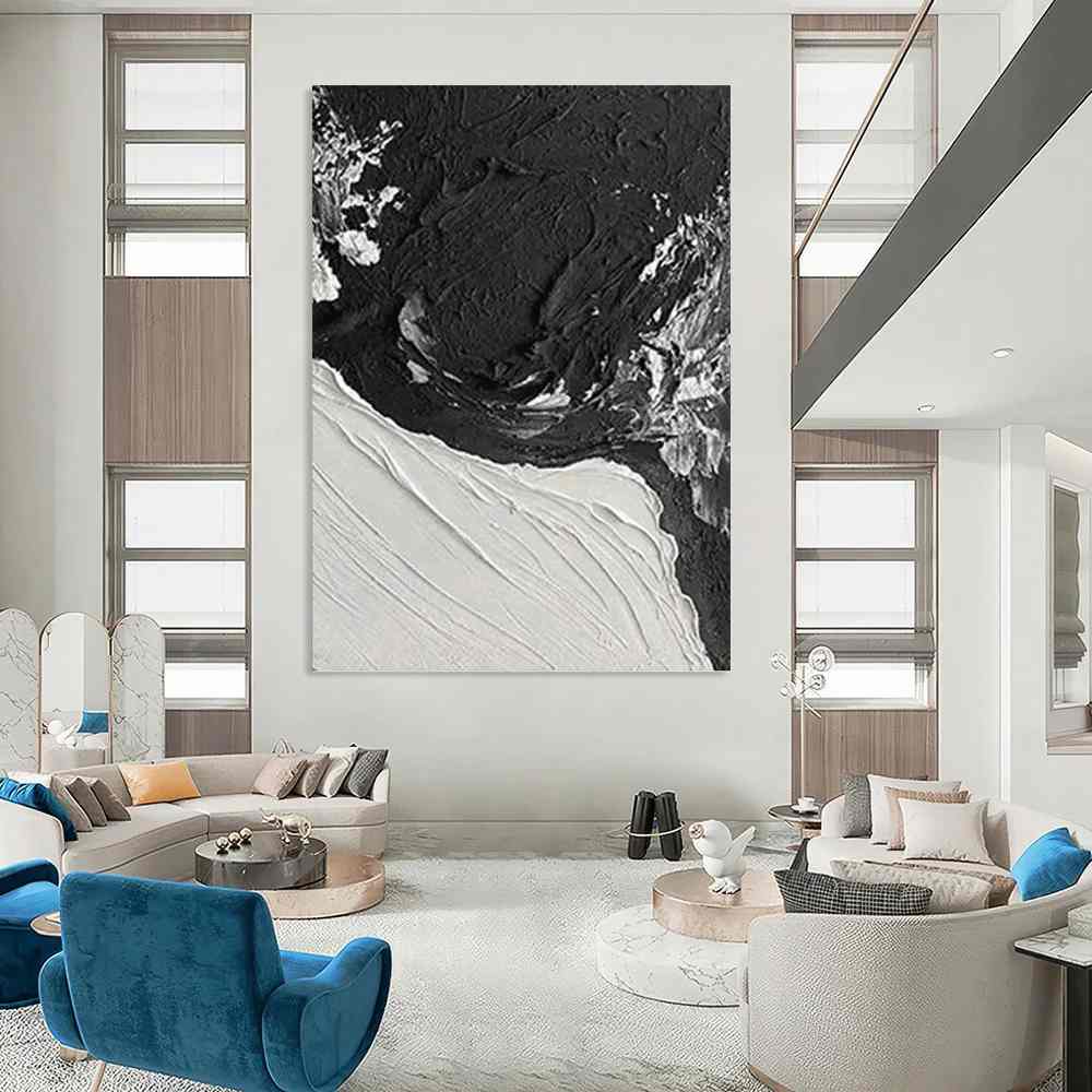 Bedroom Hand-painted Coastal Abstract Canvas Artwork U5VHP